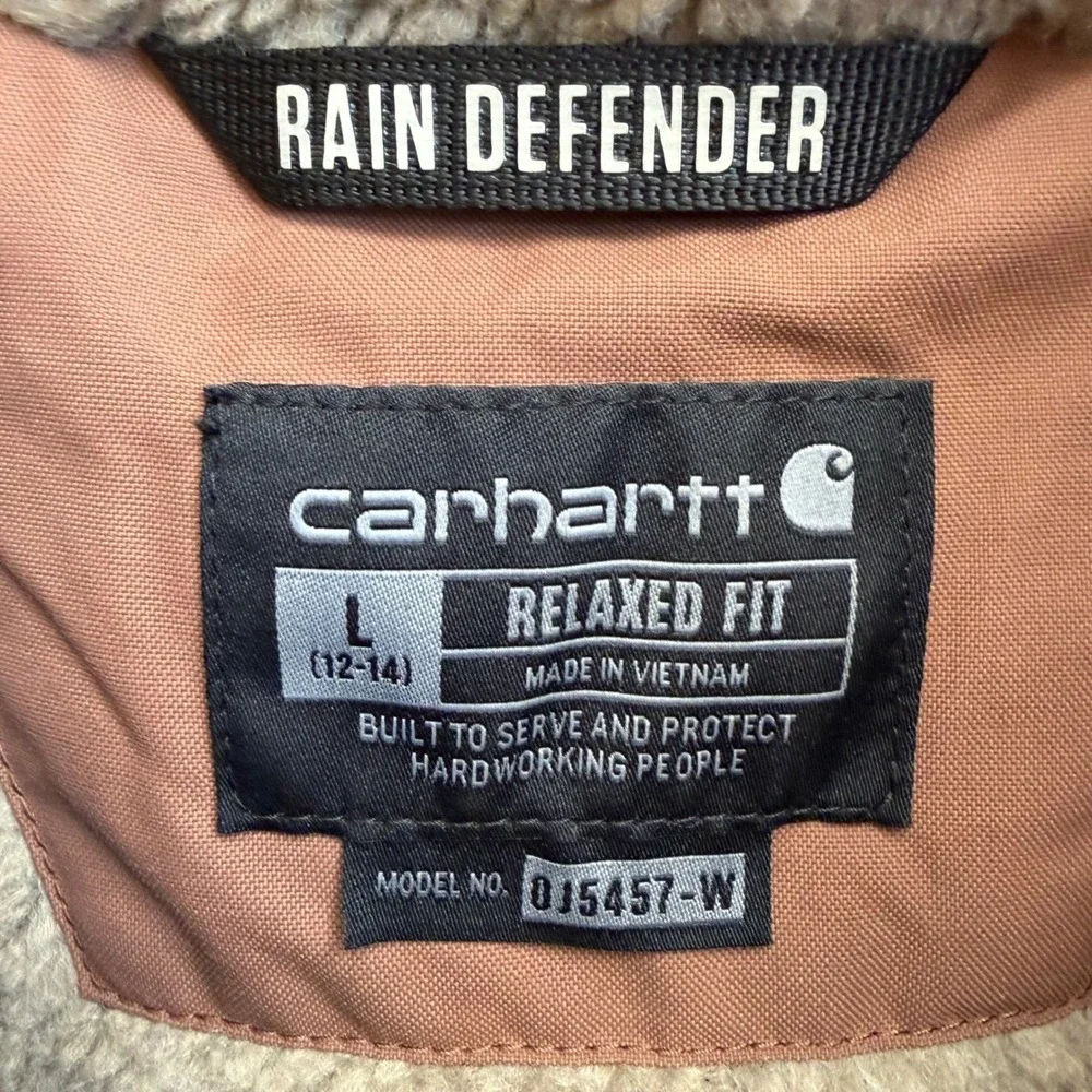 Carhartt Rain Defender Relaxed Fit‎ Insulated Sherpa Jacket Brown OJ5457-W  L